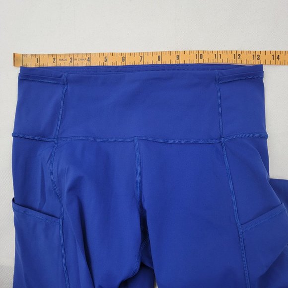 LULULEMON Womens 6 Fast & Free 7/8 Tight II Nulux BLUE Non Reflective *READ* - Picture 11 of 16